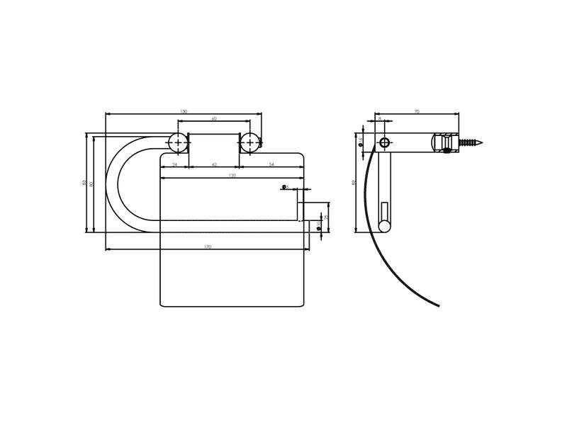 Intersteel WC-rolhouder met verlengde klep rvs geborsteld