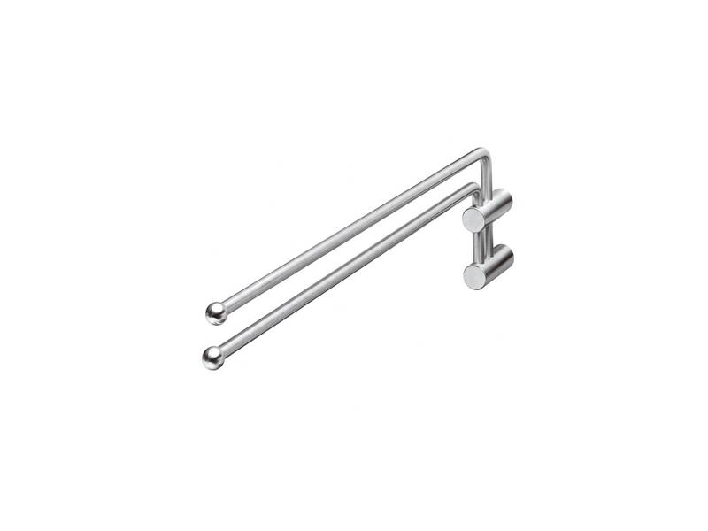 Intersteel Handdoekhouder duo-gebogen draaibaar rvs geborsteld