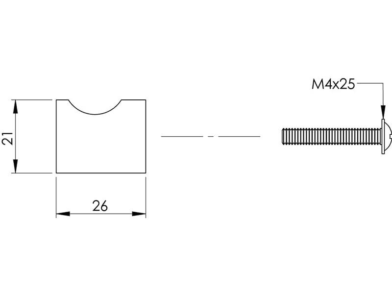 Intersteel Meubelknop 21 mm RVS