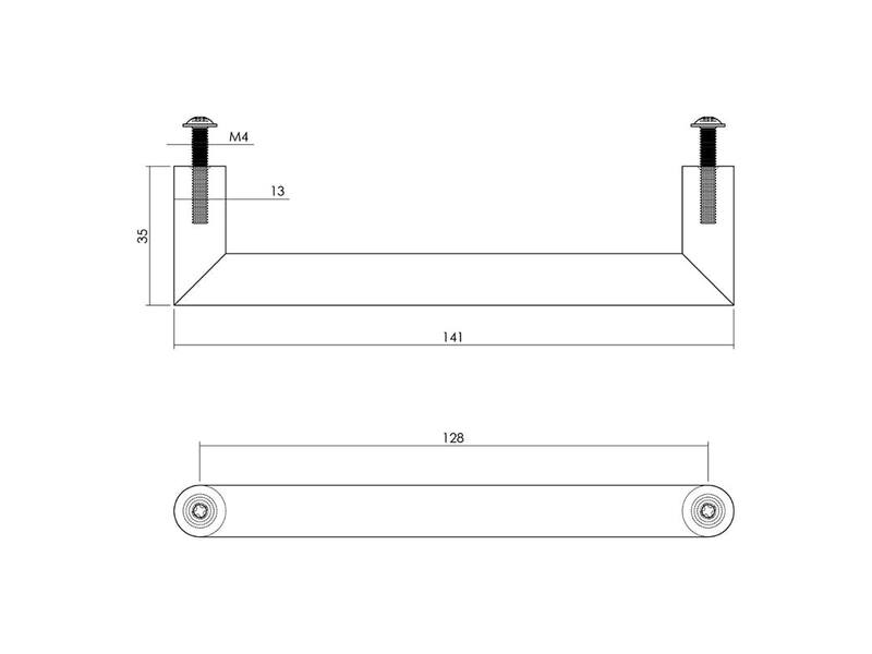 Intersteel Meubelgreep 140 mm RVS