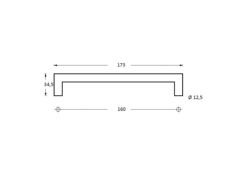 Intersteel Meubelgreep 173 mm RVS
