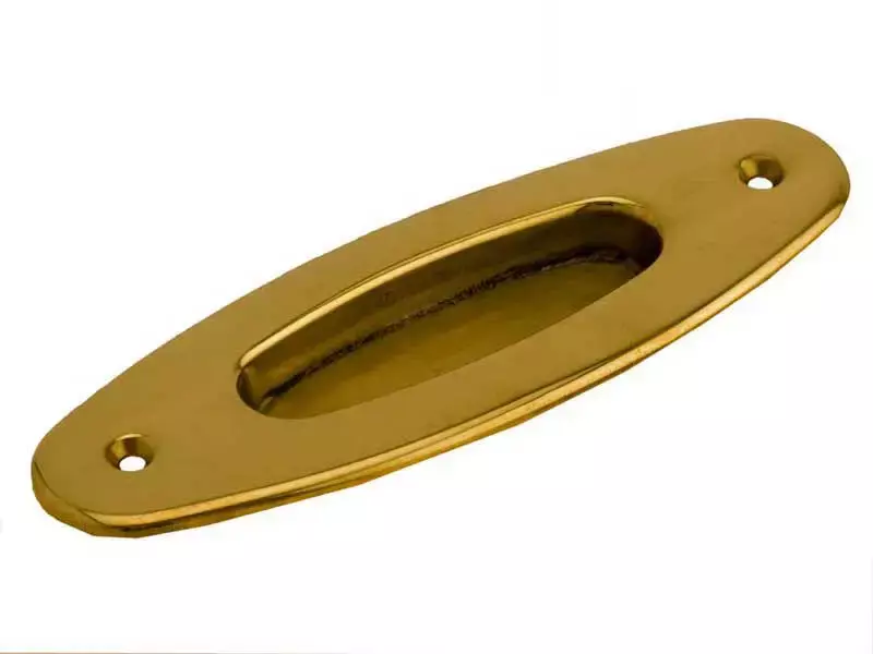 Schuifdeurkom kamer en suite Messing Ovaal 150 mm