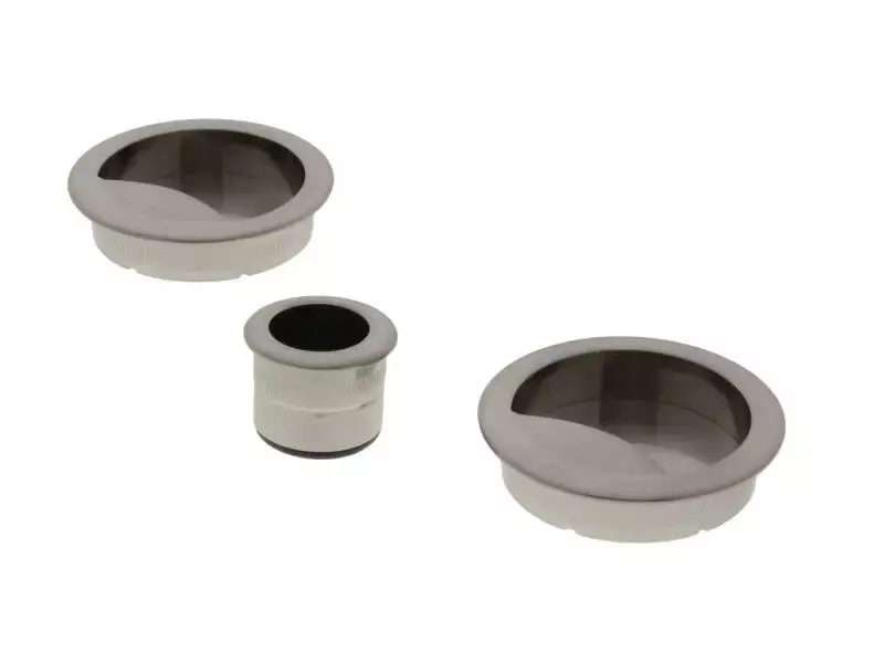 Schuifdeurkom Mat nikkel set
