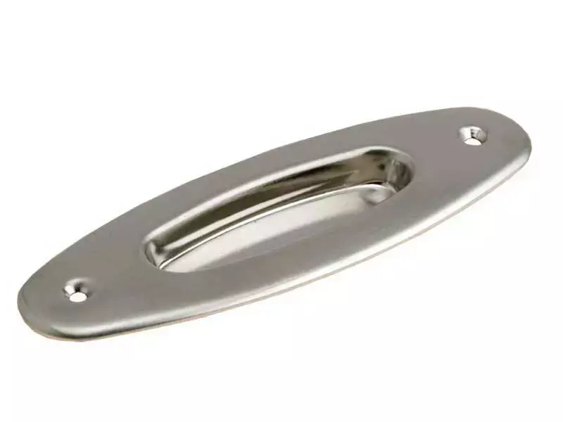 Schuifdeurkom kamer en suite Mat nikkel Ovaal 150 mm