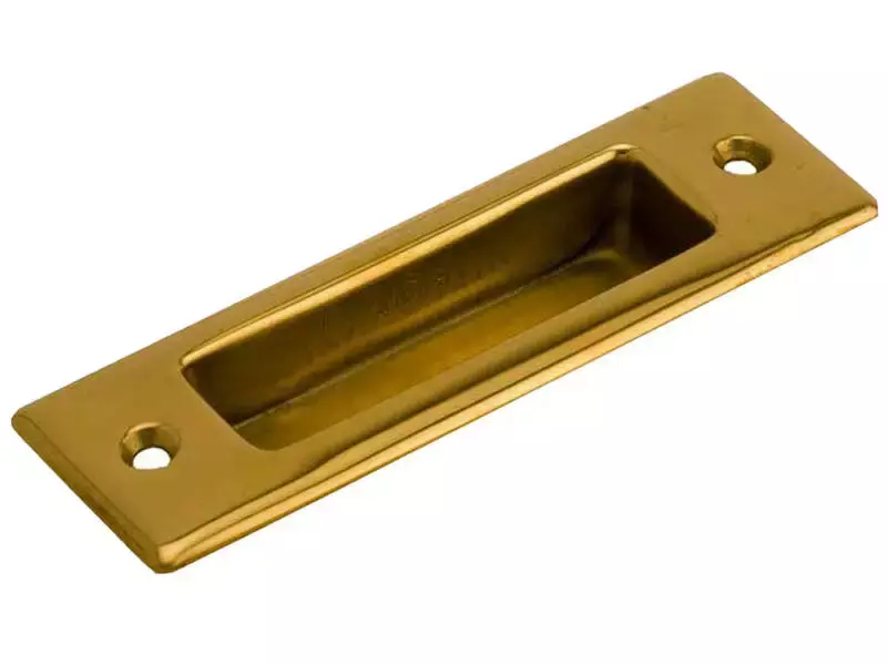 Schuifdeurkom kamer en suite Messing rechthoek 35x110mm