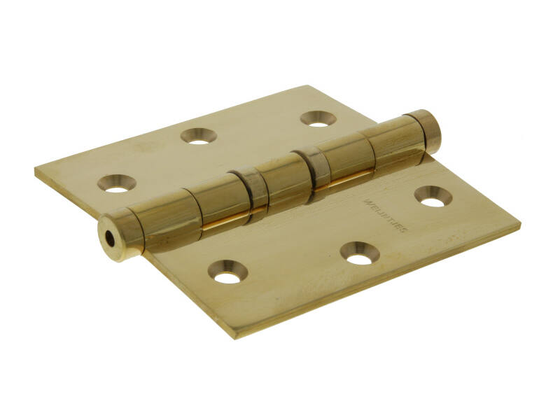 Kogellagerscharnier massief Messing Platkop 89x89mm