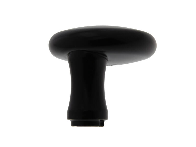 Knop voor veiligheidsschild Zwart Paddestoel verkropt 60mm
