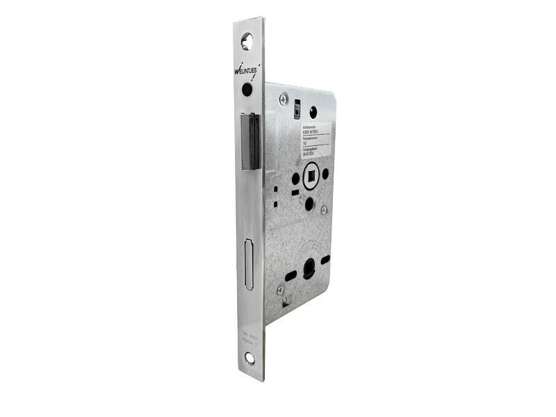 Insteek Wc-badkamerslot WC72 Weijntjes RVS Doornmaat 60mm