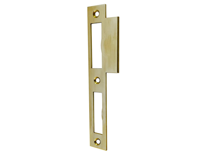 Sluitplaat Messing gepolijst Dag- en nacht en wc-badkamersloten 170x24mm Din links