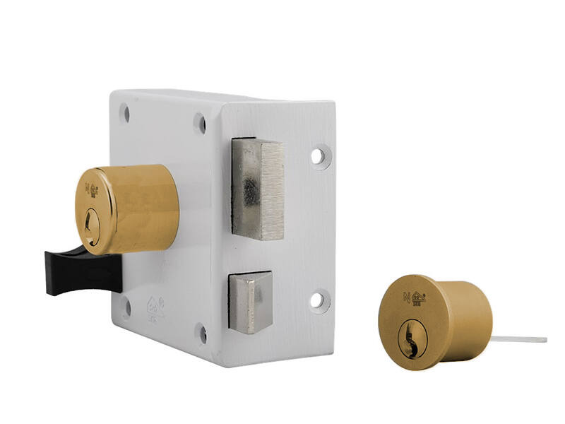 Oplegcilinderslot met losse Messing cilinder SKG2 Din links Doornmaat 50mm DR1, inclusief 3 sleutels