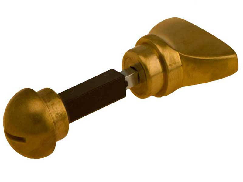 Wc stift messing antiek messing met vlinderknop