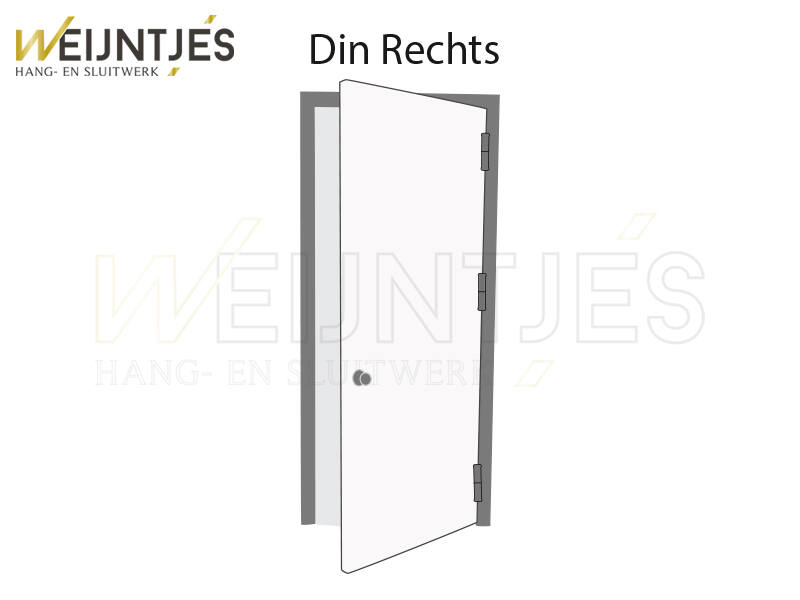 Franse Paumelle scharnier ijzer gegalvaniseerd 110x70mm DIN-rechts