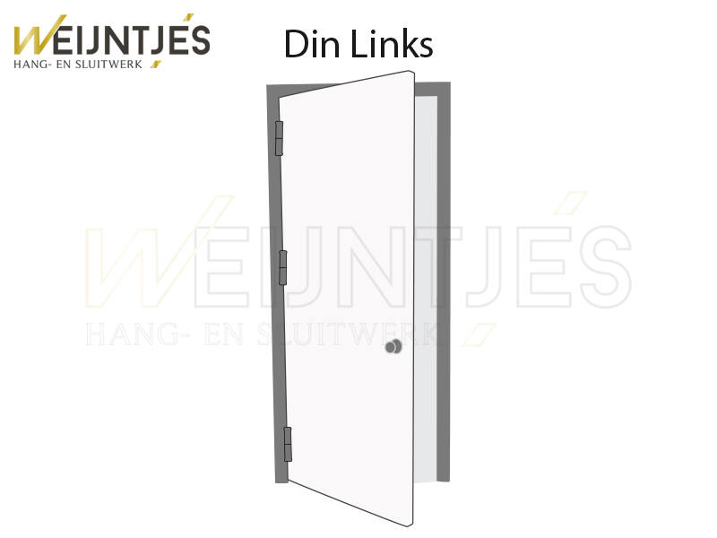 Franse Paumelle scharnier ijzer gegalvaniseerd 110x70mm DIN-links