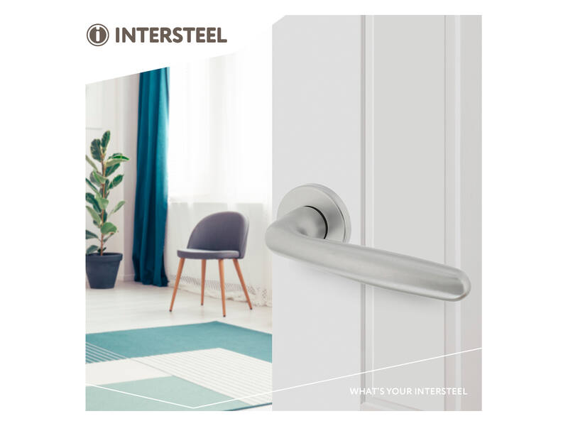 Intersteel Deurkruk Sigaar met ronde rozet 50x7mm Aluminium