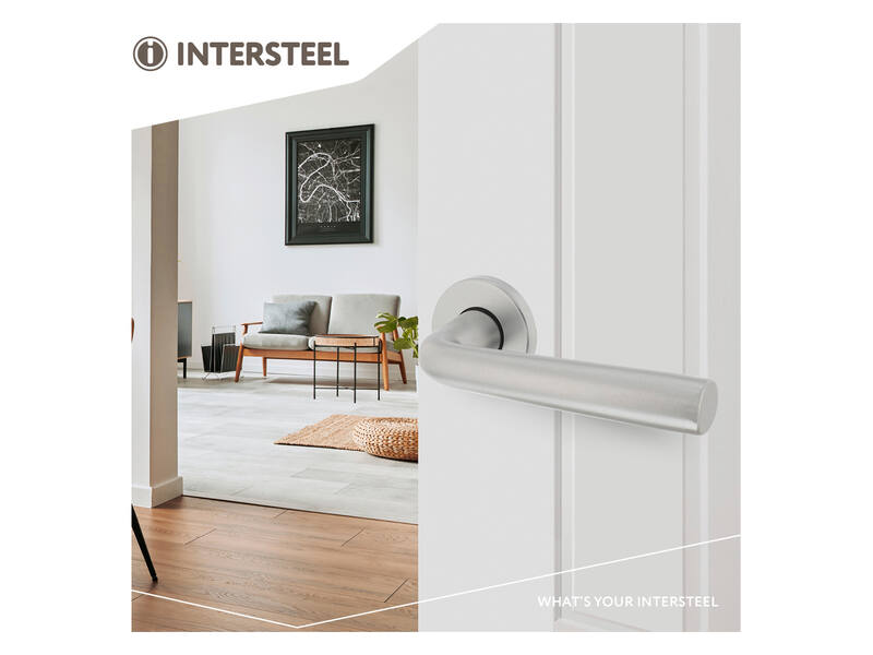 Intersteel Deurkruk Conisch met ronde rozet 50x7mm Aluminium