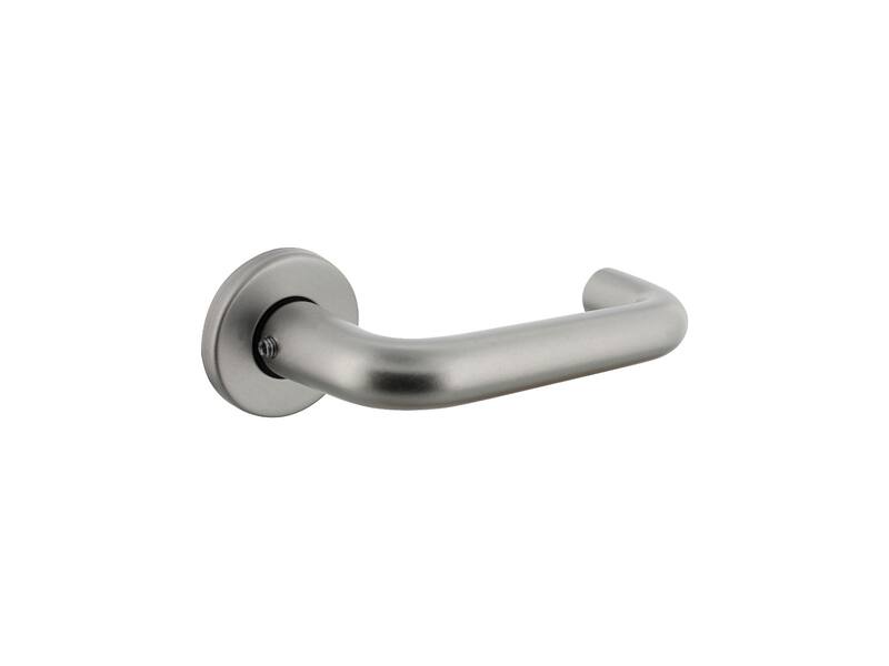 Intersteel Deurkruk Rond met rond rozet 50x7mm Aluminium
