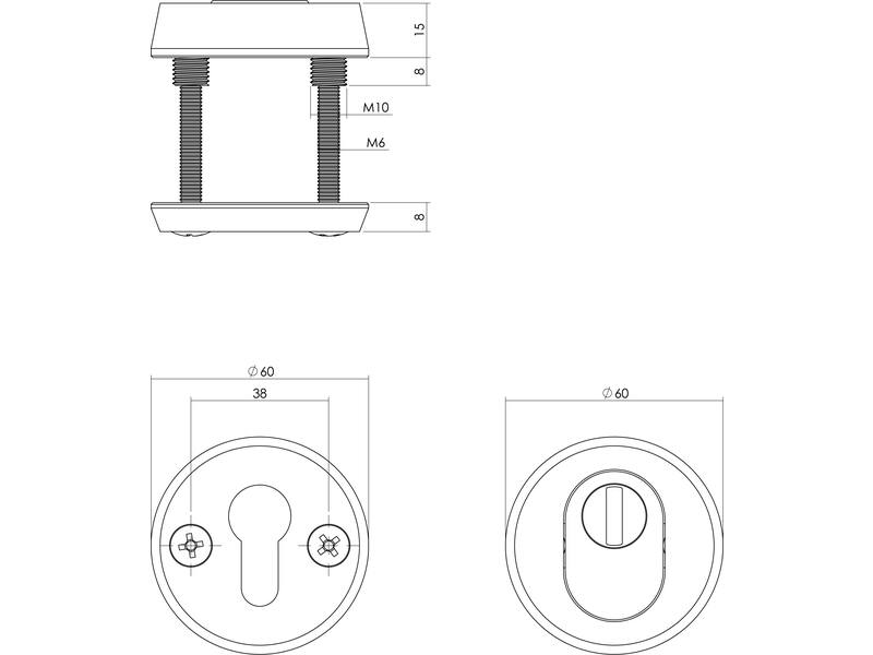 Intersteel Veiligheidsrozet SKG*** rond met kerntrekbeveiliging aluminium
