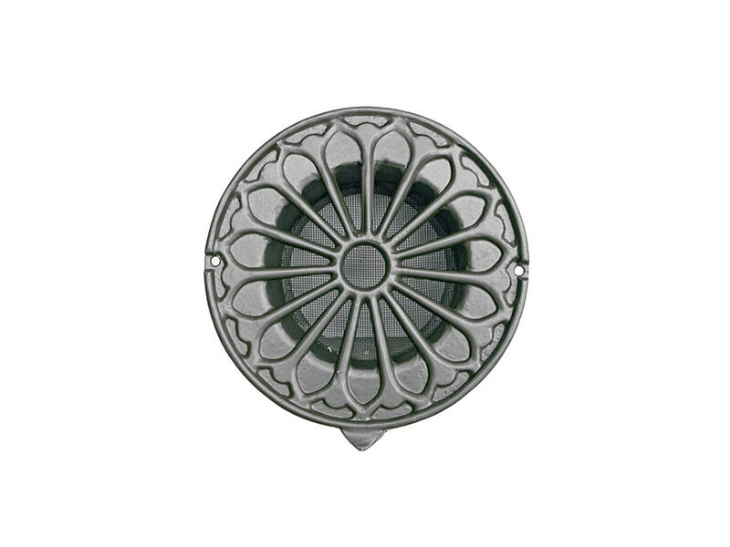 Ventilatierooster Brons-tint RAL 7043 rond Retro 150mm voor buis 100mm