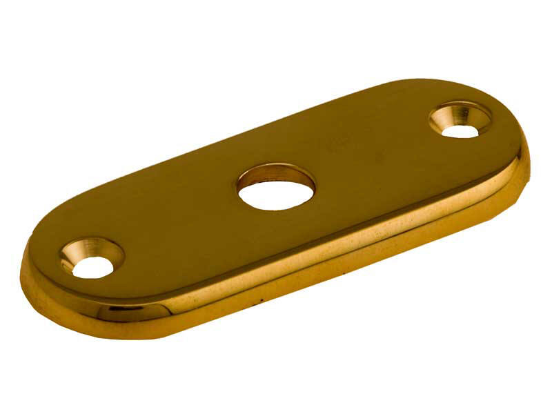 Sleutelplaat voor penslot Messing ovaal 60x26mm