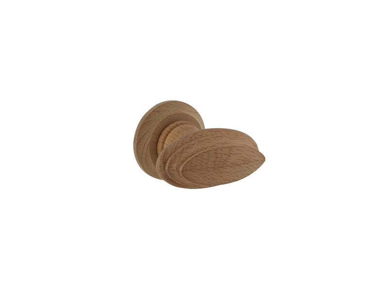 Intersteel Knopkruk Ovaal en rand met rozet Hout