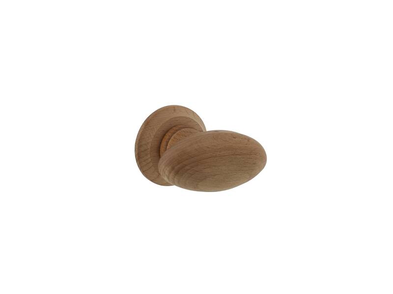 Intersteel Knopkruk Ovaal met rozet Hout