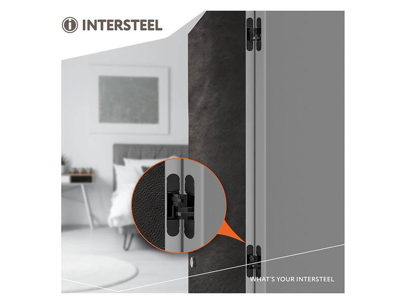 Intersteel Onzichtbare Scharnier 130 x 30 mm zamak zwart 3D verstelbaar
