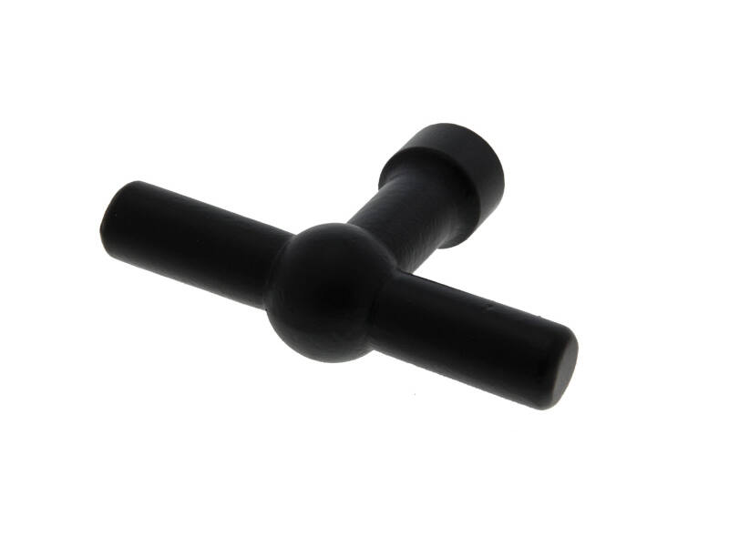 Gatdeel Zwart T-model rond 90 mm