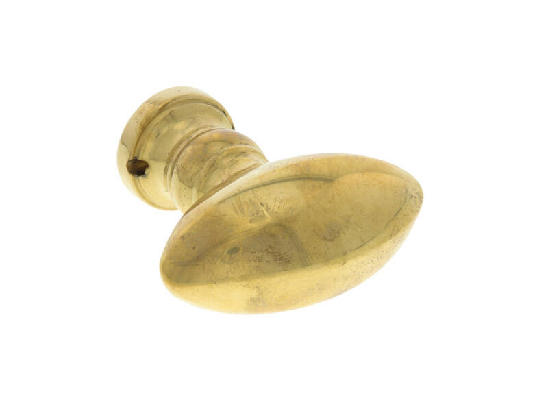 Gatdeel knop Messing Kantig ovaal 45 mm