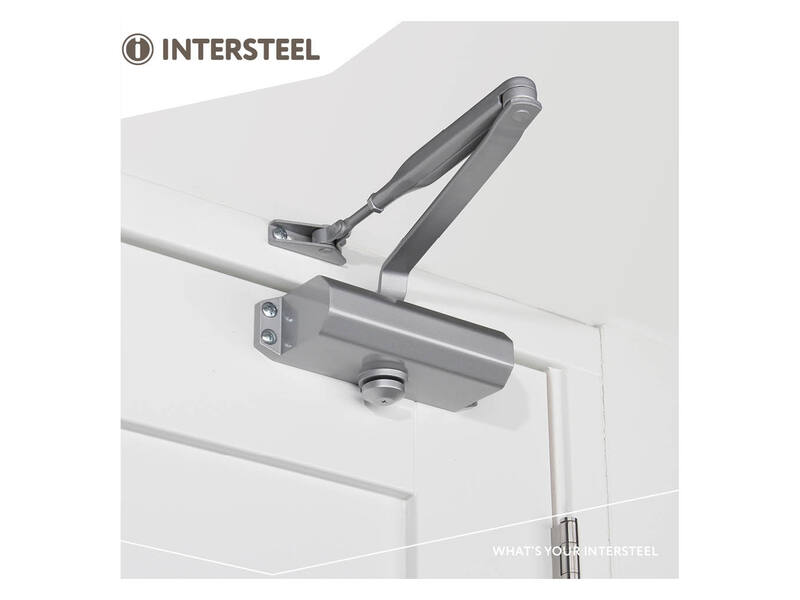 Intersteel Handdoek/kleding steun met deurstop rvs geborsteld