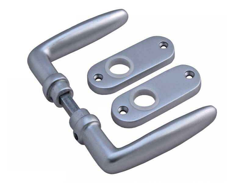 Deurkruk Aluminium Dudok met patentrozet Weijntjes set