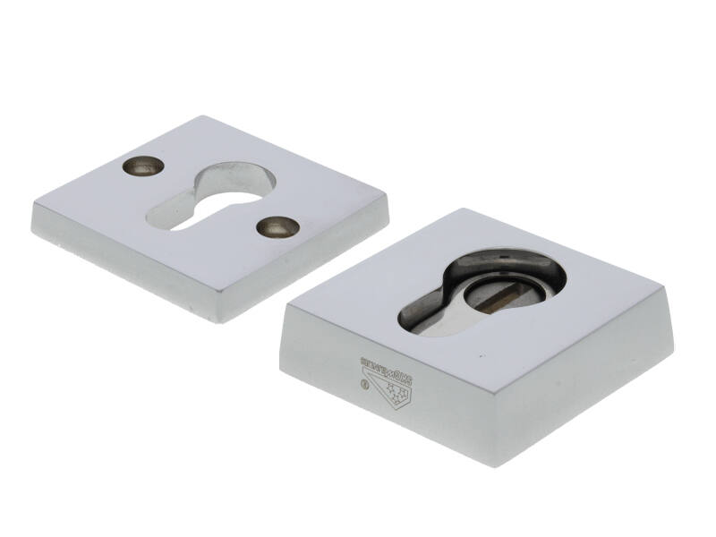 Veiligheidsrozetten set kerntrek Chroom Bauhaus SKG3 Vierkant 55mm