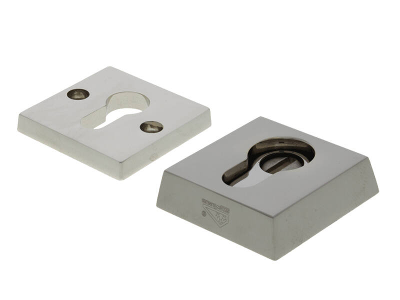 Veiligheidsrozetten set kerntrek Nikkel PVD Bauhaus SKG3 Vierkant 55mm