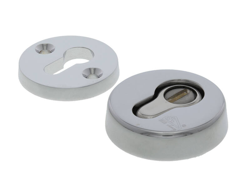 Veiligheidsrozetten set kerntrek Chroom SKG3 Rond 58mm