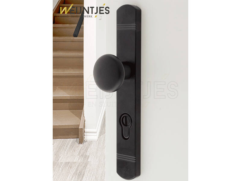 Veiligheidsgarnituur kerntrek Zwart met knop PC72 SKG3 Art Deco