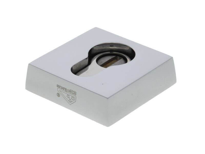 Veiligheidsrozet met kerntrekbeveiliging "buitenzijde" Chroom Bauhaus 55mm SKG 3