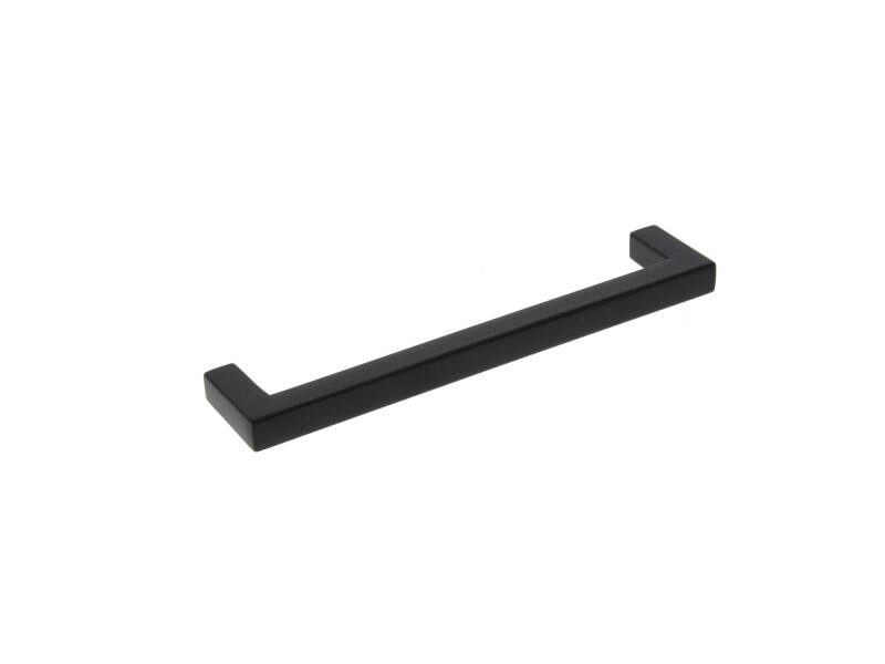 Meubelgreep Zwart Moderno vierkant 9 x 128 mm