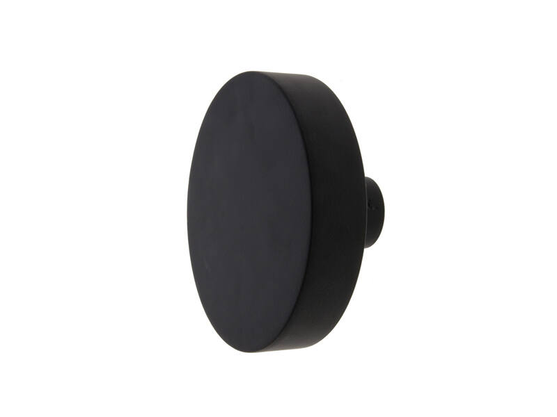 Voordeurknop Zwart Jolie Lune rond 120mm