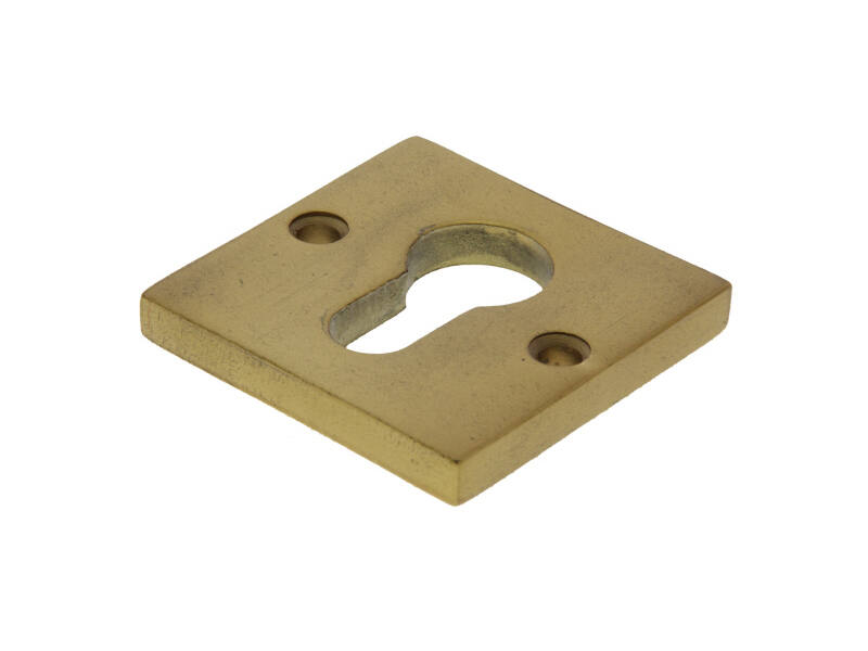 Profielcilinderrozet Messing Jolie vierkant 52mm