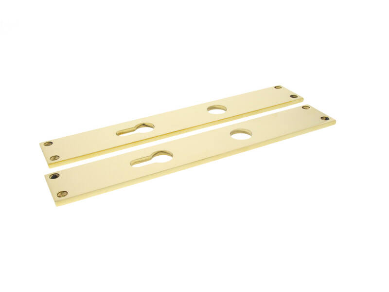 Langschild Cilinder Messing Bauhaus 245x40x5mm PC72