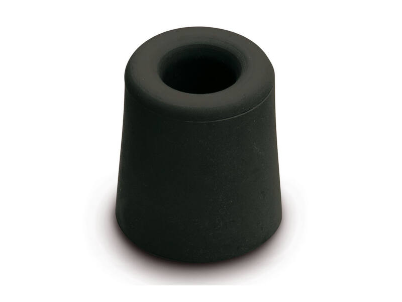 Deurstopper Zwart rubber rond 37mm Hoogte 48mm