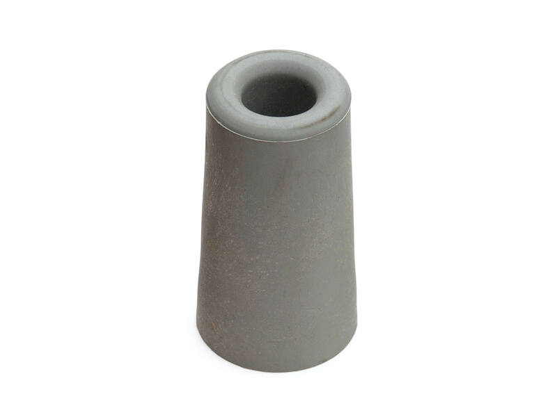 Deurstopper Grijs rubber rond 40mm Hoogte 73mm