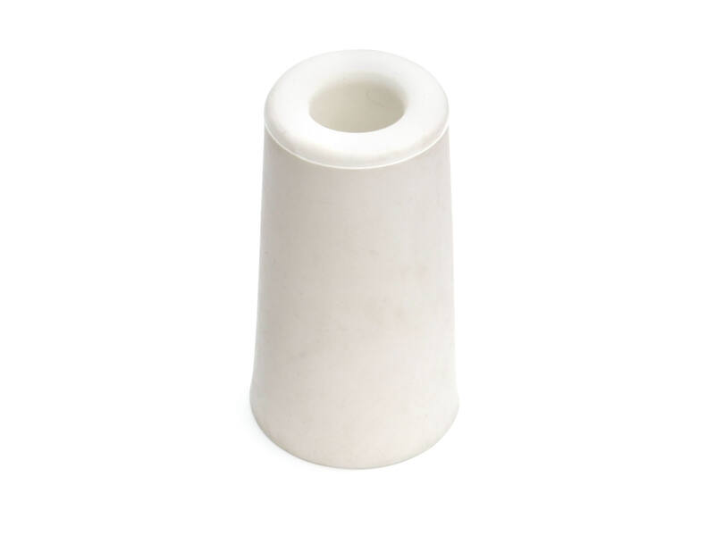 Deurstopper Wit rubber rond 40mm Hoogte 73mm
