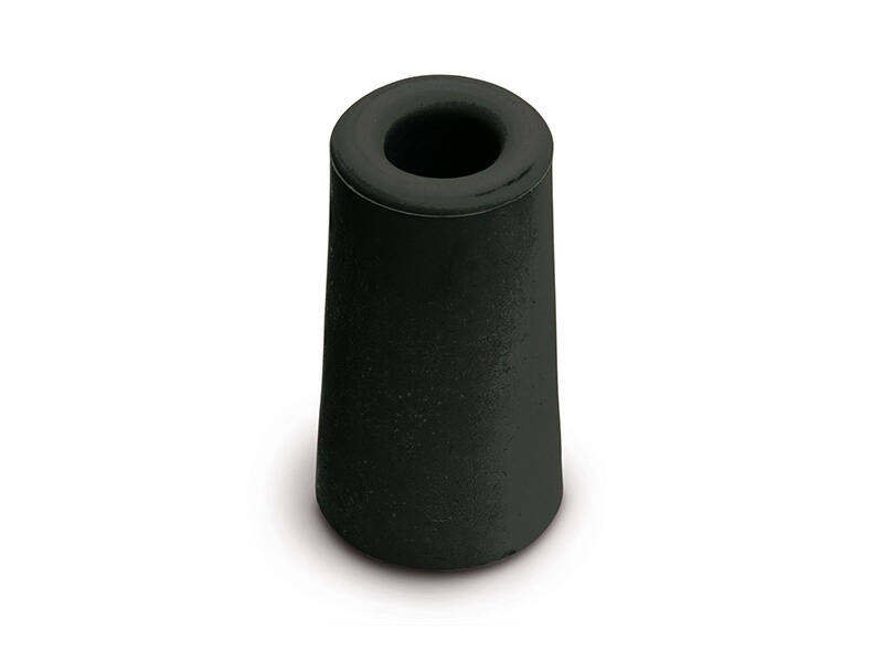 Deurstopper Zwart rubber rond 40mm Hoogte 73mm