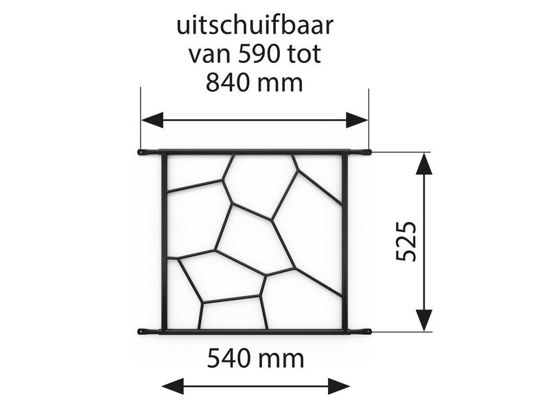 SecuBar Siertralie Deco 1 Zwart, op het kozijn