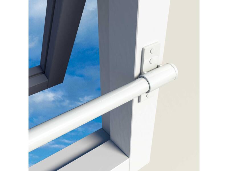 SecuBar Barrierestang Twist Wit 990 mm, op het kozijn