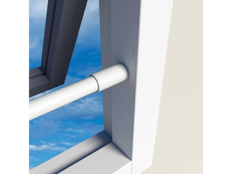 SecuBar Barrierestang Twist Combi Wit, in het kozijn