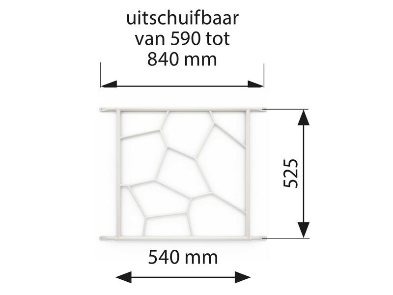 SecuBar Siertralie Deco 1 Wit, op het kozijn