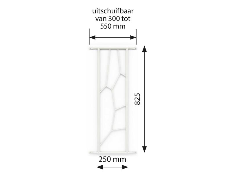 SecuBar Siertralie Deco 2 Wit, op het kozijn