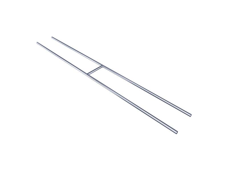 SecuBar Barrierestang H-Bar RVS, in het kozijn 1490x181 mm
