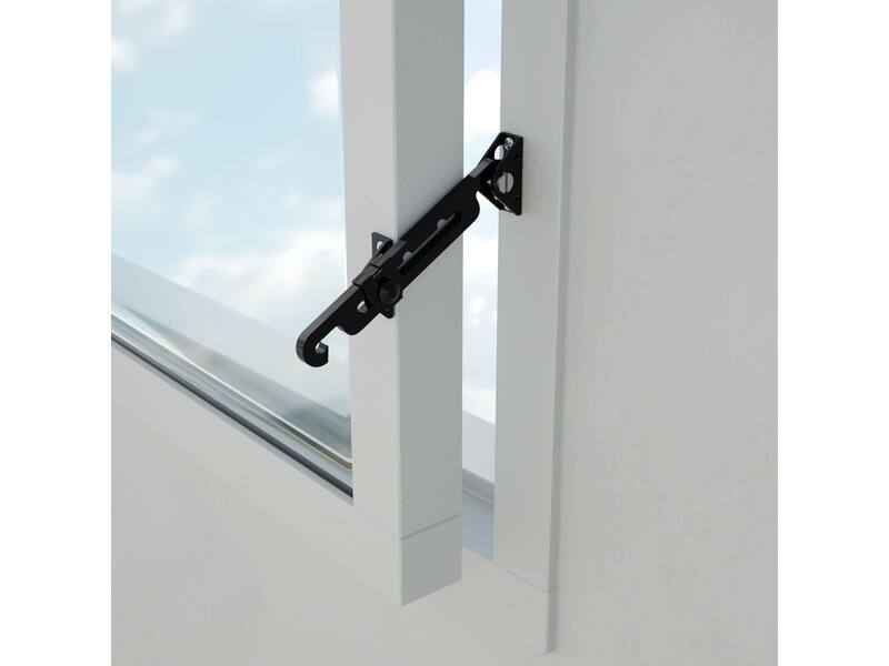 SecuMax Raamuitzetter 721 Zwart - binnendraaiend Blackline